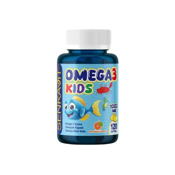 Senkavit Omega 3 Kids Portakal Aromalı 120 Yumuşak Kapsül ürün görseli 1