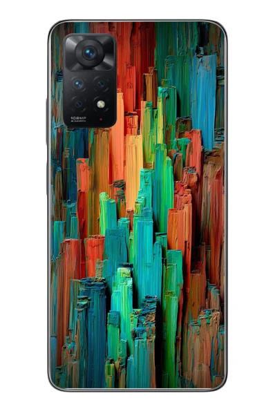 Le Balvo Redmi Note 11 Pro 4G Uyumlu Dikey Renkler Baskılı Silikon Kılıf ürün görseli 1