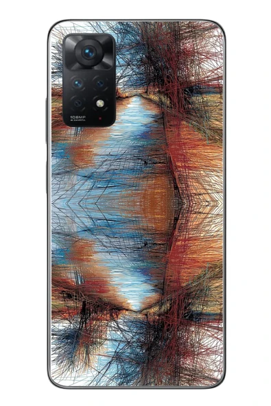 Le Balvo Redmi Note 11 Pro 4G Uyumlu Karışık Çizgiler Baskılı Silikon Kılıf ürün görseli 1