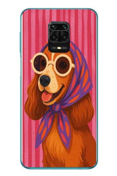 Le Balvo Redmi Note 9s Uyumlu Gözlüklü Köpek Baskılı Silikon Kılıf ürün görseli 1