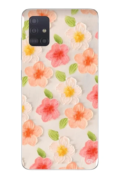Le Balvo Samsung Galaxy A51 Uyumlu Güzel Papatyalar Baskılı Silikon Kılıf ürün görseli 1