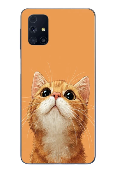 Le Balvo Samsung Galaxy M31s Uyumlu Masum Kedi Baskılı Silikon Kılıf ürün görseli 1