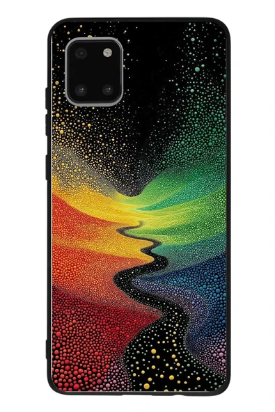Le Balvo Samsung Galaxy Note 10 Lite Uyumlu Renkli Yollar Baskılı Silikon Kılıf ürün görseli 1