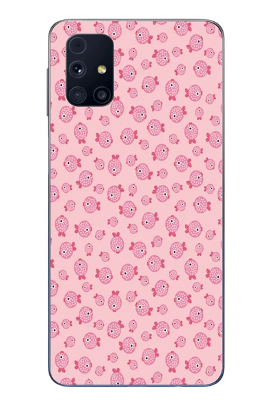 Le Balvo Samsung Galaxy M31s Uyumlu Pembe Balıklar Baskılı Silikon Kılıf ürün görseli 1