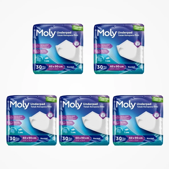 Moly 60x90 cm 30'lu 5 Paket Yatak Koruyucu Örtü ürün görseli 1