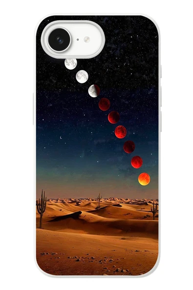Le Balvo İphone 16e Uyumlu Ayın Geçişi Baskılı Silikon Kılıf ürün görseli 1