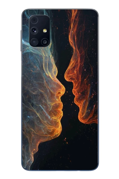 Le Balvo Samsung Galaxy M31s Uyumlu Kavuşan Çizgiler Baskılı Silikon Kılıf ürün görseli 1
