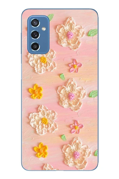 Le Balvo Samsung Galaxy M52 Uyumlu Pastel Papatya Baskılı Silikon Kılıf ürün görseli 1