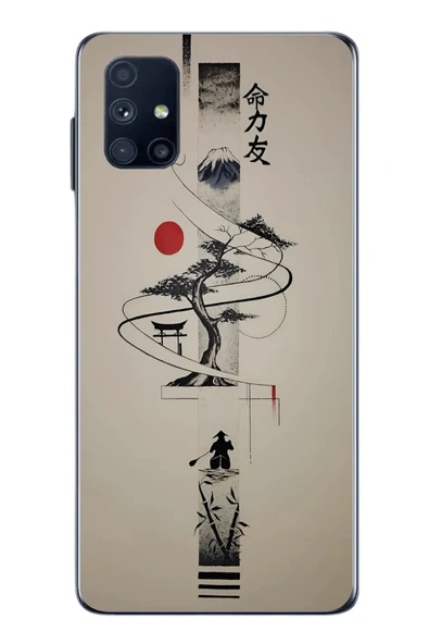 Le Balvo Samsung Galaxy M51 Uyumlu Japon Felsefesi Baskılı Silikon Kılıf ürün görseli 1