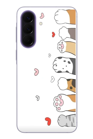 Le Balvo Samsung Galaxy A57 Uyumlu Kedi Harekatı Patileri Baskılı Silikon Kılıf ürün görseli 1