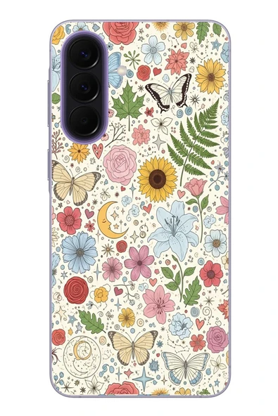 Le Balvo Samsung Galaxy A57 Uyumlu Bitkilerin Ahengi Baskılı Silikon Kılıf ürün görseli 1