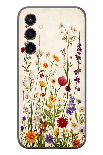 Le Balvo Samsung Galaxy S23 Uyumlu Zarif Çiçekler Baskılı Silikon Kılıf ürün görseli 1