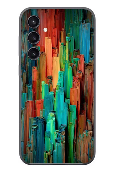 Le Balvo Samsung Galaxy S23 Uyumlu Dikey Renkler Baskılı Silikon Kılıf ürün görseli 1