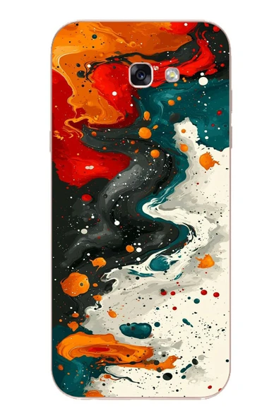 Le Balvo Samsung Galaxy A7 (2017) Uyumlu Boya Karışımı Baskılı Silikon Kılıf ürün görseli 1