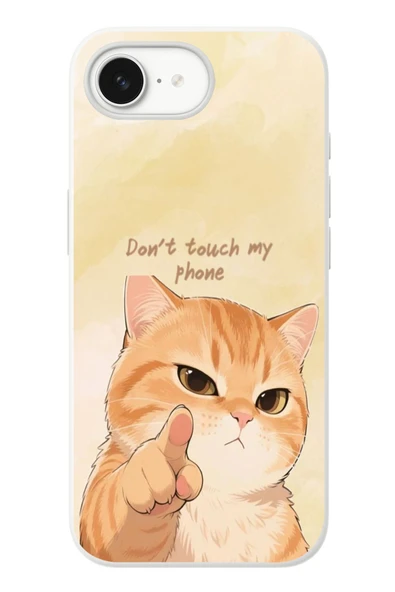 Le Balvo İphone 16e Uyumlu Dont Touch My Phone Baskılı Silikon Kılıf ürün görseli 1
