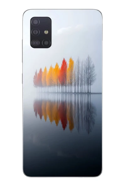Le Balvo Samsung Galaxy A51 Uyumlu Sonbahar Zamanı Baskılı Silikon Kılıf ürün görseli 1