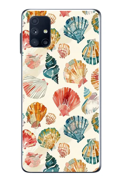 Le Balvo Samsung Galaxy M51 Uyumlu Deniz İncileri Baskılı Silikon Kılıf ürün görseli 1