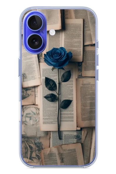 Le Balvo İphone 16 Uyumlu Mor Gül Baskılı Silikon Kılıf ürün görseli 1