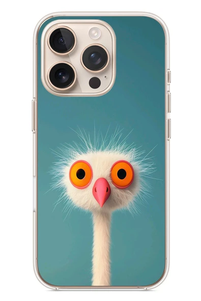 Le Balvo İphone 16 Pro Uyumlu Şaşkın Hayvan Baskılı Silikon Kılıf ürün görseli 1