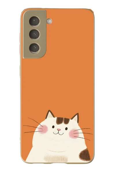 Le Balvo Samsung Galaxy S21 FE Uyumlu Kedi Baskılı Silikon Kılıf ürün görseli 1