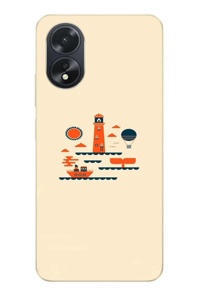 Le Balvo Oppo A38 Uyumlu Sade Tatil Baskılı Silikon Kılıf ürün görseli 1