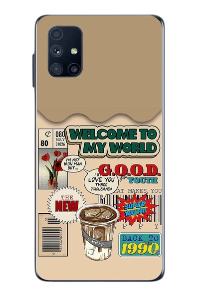 Le Balvo Samsung Galaxy M51 Uyumlu Doksanlar Gençliği Baskılı Silikon Kılıf ürün görseli 1