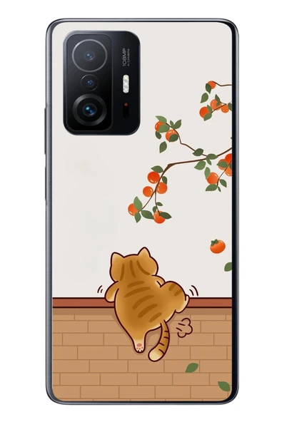 Le Balvo Xiaomi Mi 11 T-11 T Pro Uyumlu Kedi Tırmanıyor Baskılı Silikon Kılıf ürün görseli 1