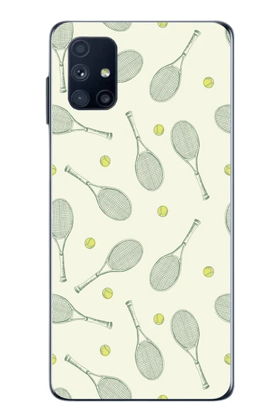 Le Balvo Samsung Galaxy M51 Uyumlu Tenis Raketleri Baskılı Silikon Kılıf ürün görseli 1