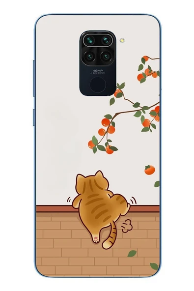 Le Balvo Redmi Note 9 Uyumlu Kedi Tırmanıyor Baskılı Silikon Kılıf ürün görseli 1