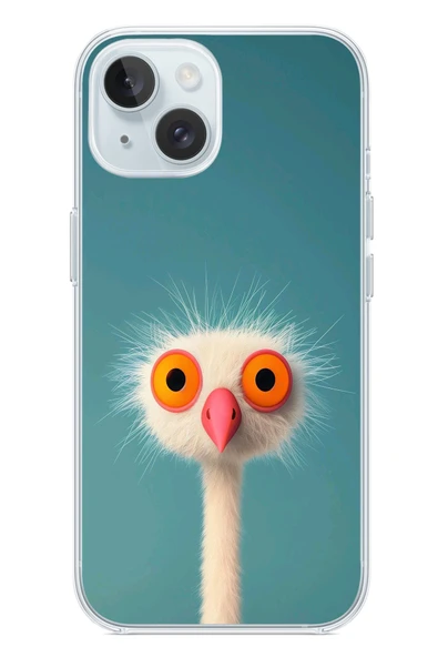 Le Balvo İphone 15 Uyumlu Şaşkın Hayvan Baskılı Silikon Kılıf ürün görseli 1
