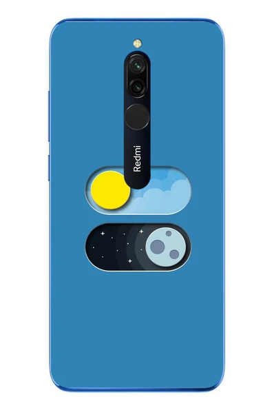 Le Balvo Redmi 8 Uyumlu Gece Gündüz Geçiş Baskılı Silikon Kılıf ürün görseli 1