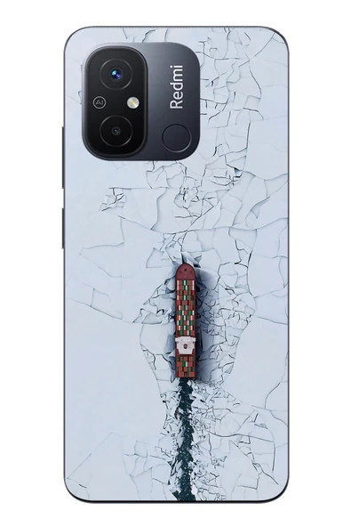 Le Balvo Redmi 12C Uyumlu Yük Gemisi Baskılı Silikon Kılıf ürün görseli 1