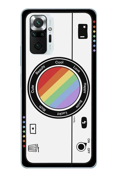 Le Balvo Redmi Note 10 Pro Uyumlu Gökkuşaklı Makine Baskılı Silikon Kılıf ürün görseli 1