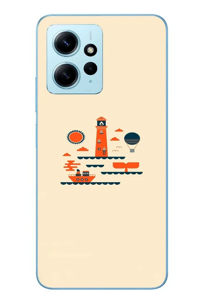 Le Balvo Redmi Note 12 4G Uyumlu Sade Tatil Baskılı Silikon Kılıf ürün görseli 1
