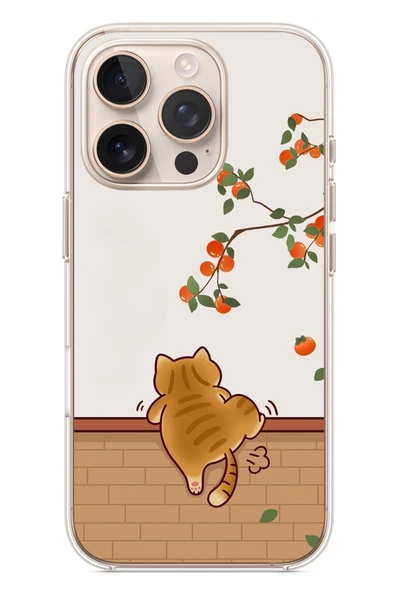 Le Balvo İphone 16 Pro Uyumlu Kedi Tırmanıyor Baskılı Silikon Kılıf ürün görseli 1