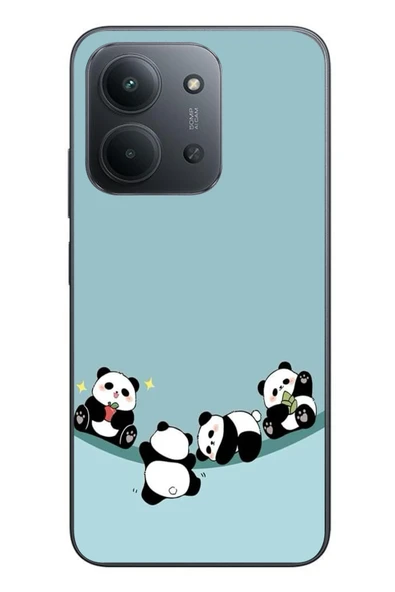 Le Balvo Redmi 15C Uyumlu Panda Ailesi Baskılı Silikon Kılıf ürün görseli 1