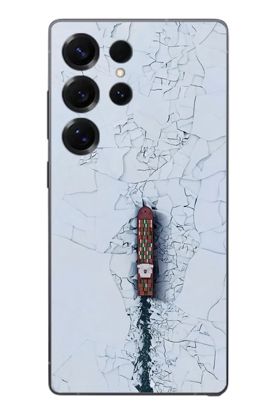 Le Balvo Samsung Galaxy S25 Ultra Uyumlu Yük Gemisi Baskılı Silikon Kılıf ürün görseli 1