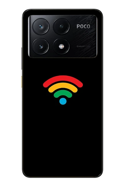 Le Balvo Poco X6 Pro Uyumlu Wifi Simgesi Baskılı Silikon Kılıf ürün görseli 1