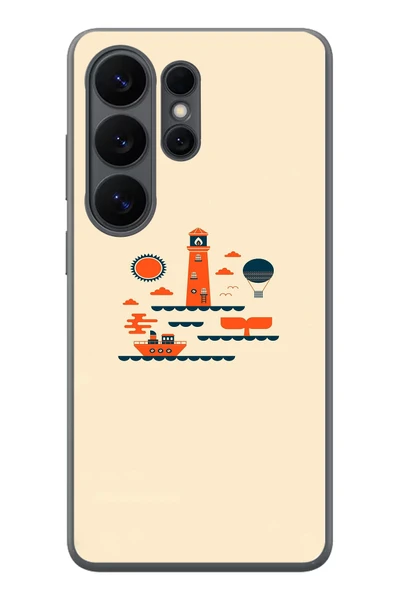 Le Balvo Samsung Galaxy S26 Ultra Uyumlu Sade Tatil Baskılı Silikon Kılıf ürün görseli 1