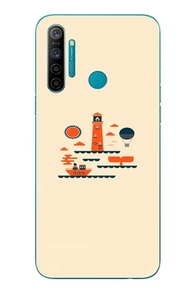 Le Balvo Realme 5i Uyumlu Sade Tatil Baskılı Silikon Kılıf ürün görseli 1