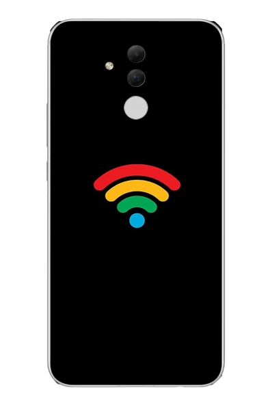 Le Balvo Huawei Mate 20 Lite Uyumlu Wifi Simgesi Baskılı Silikon Kılıf ürün görseli 1