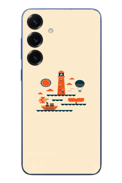 Le Balvo Samsung Galaxy S25 Plus Uyumlu Sade Tatil Baskılı Silikon Kılıf ürün görseli 1