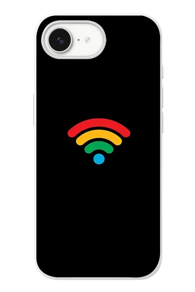 Le Balvo İphone 16e Uyumlu Wifi Simgesi Baskılı Silikon Kılıf ürün görseli 1