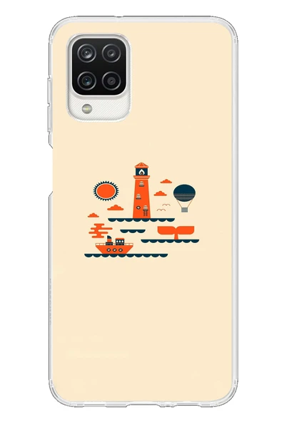 Le Balvo Samsung Galaxy A12 Uyumlu Sade Tatil Baskılı Silikon Kılıf ürün görseli 1