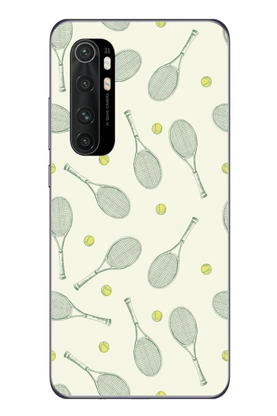 Le Balvo Xiaomi Mi 10 Lite Uyumlu Tenis Raketleri Baskılı Silikon Kılıf ürün görseli 1