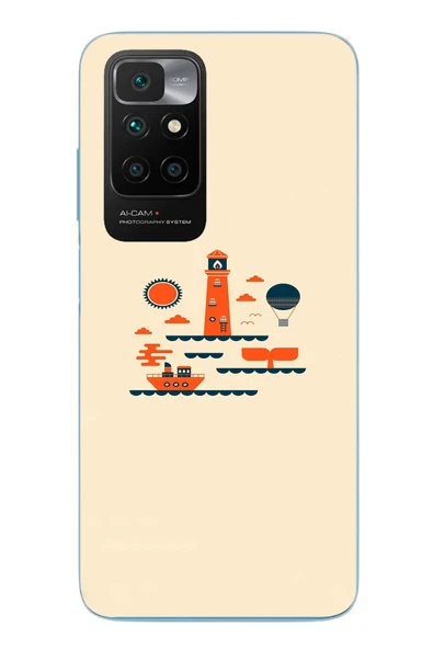 Le Balvo Redmi 10 2022 Uyumlu Sade Tatil Baskılı Silikon Kılıf ürün görseli 1