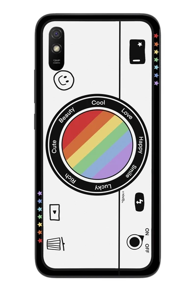Le Balvo Redmi 9A Uyumlu Gökkuşaklı Makine Baskılı Silikon Kılıf ürün görseli 1