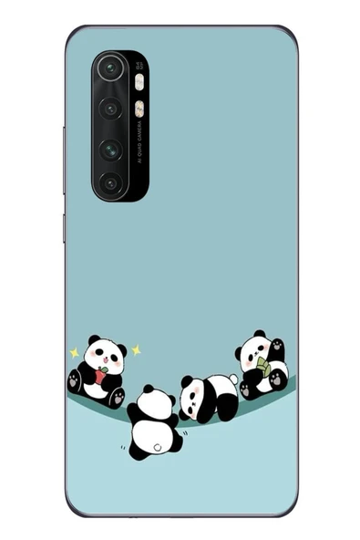 Le Balvo Xiaomi Mi 10 Lite Uyumlu Panda Ailesi Baskılı Silikon Kılıf ürün görseli 1