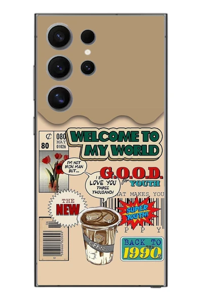 Le Balvo Samsung Galaxy S24 Ultra Uyumlu Doksanlar Gençliği Baskılı Silikon Kılıf ürün görseli 1