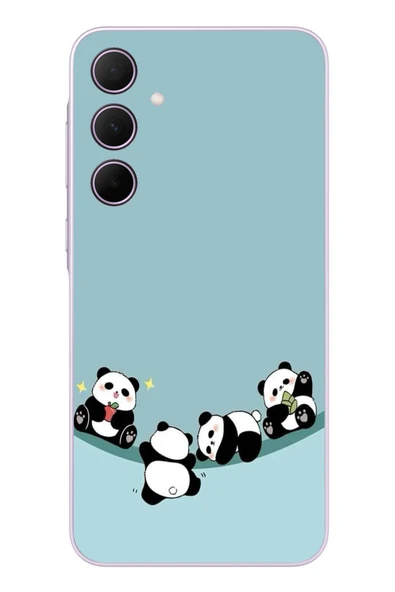 Le Balvo Samsung Galaxy A35 Uyumlu Panda Ailesi Baskılı Silikon Kılıf ürün görseli 1